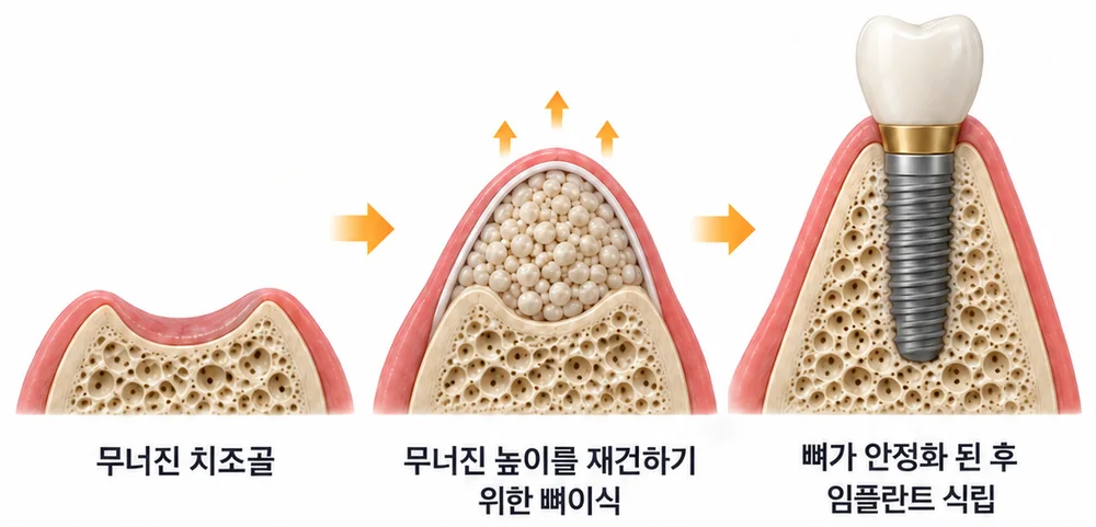 높이를 쌓는 뼈이식